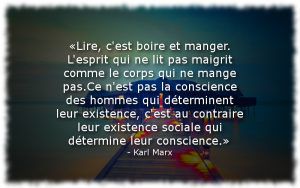 Lire c'est boire et manger karl marx